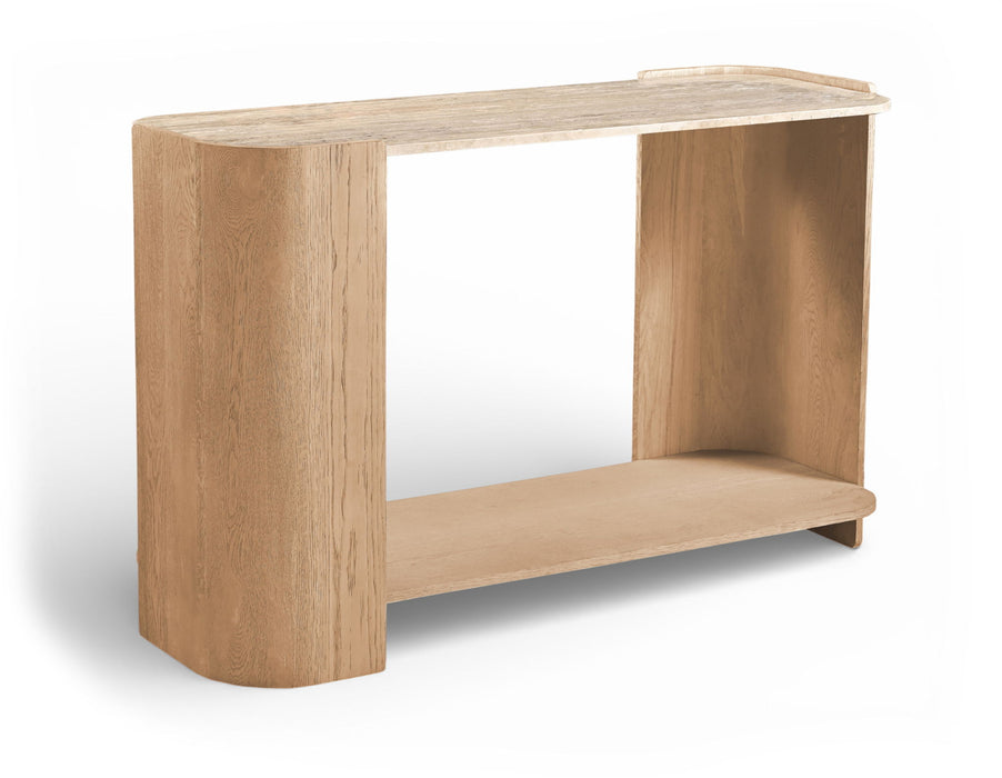 Calabria - Marble And Oak Wood Table - Simple Home Plus