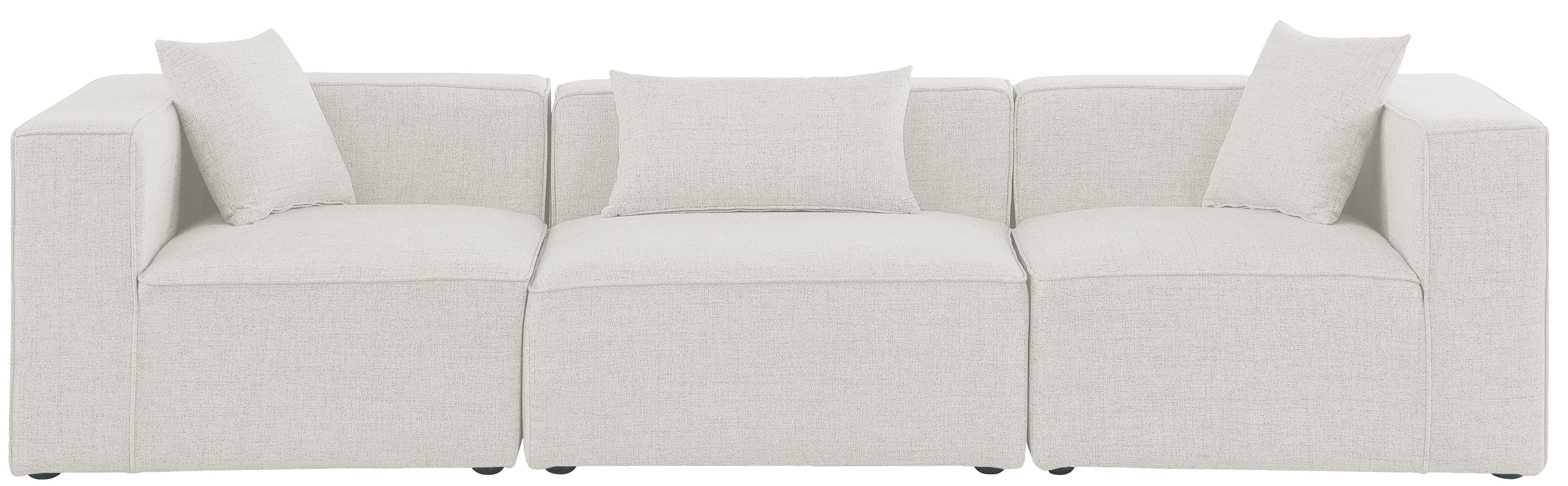 Cube - Linen Modular 3 Seat Sofa - Simple Home Plus