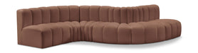 Arc - Faux Leather 6 Piece Curved Modular Sofa - Simple Home Plus
