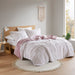 Malea - 2 Piece Twin/Twin Long Shaggy Comforter Mini Set - Pink/White - Simple Home Plus
