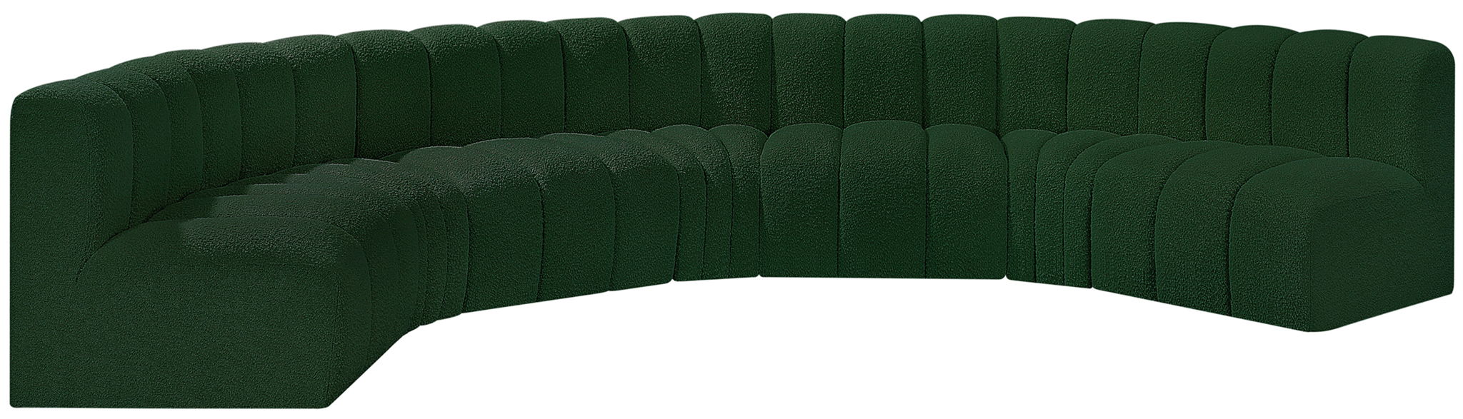 Arc - Boucle Fabric 7 Piece U-Shaped Modular Sofa - Simple Home Plus