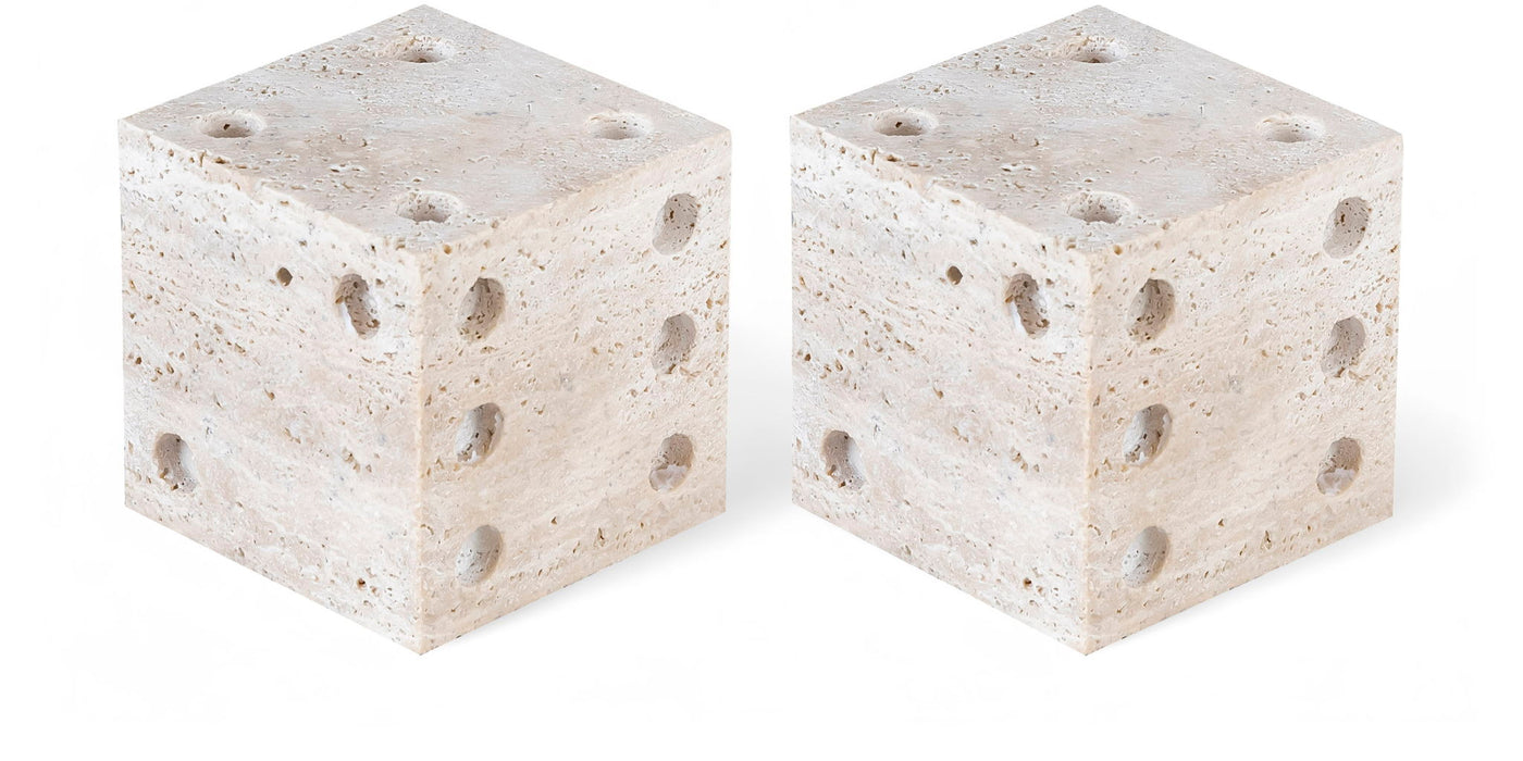 Dice - Travertine Decorative - Natural - Simple Home Plus