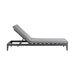 Menorca - Outdoor Patio Adjustable Chaise Lounge Chair In Aluminum With Gray Cushions - Simple Home Plus