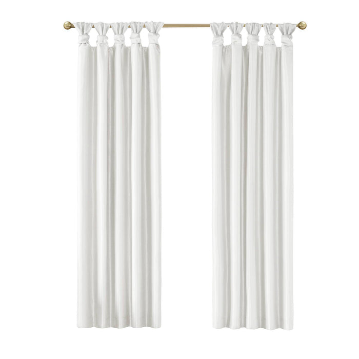 Emilia - Twist Tab Total Blackout Window Curtain - White - Simple Home Plus