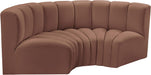 Arc - Faux Leather 3 Piece Modular U-Shaped Sofa - Simple Home Plus