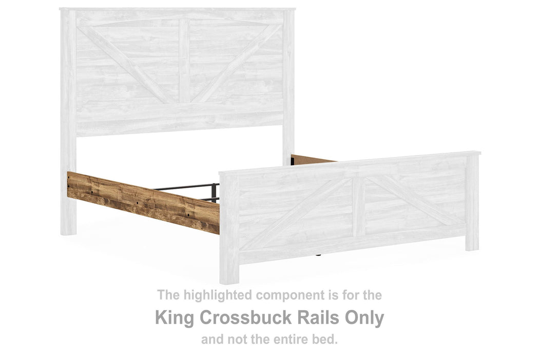 Maystonna - King Crossbuck Rails - Brown - Simple Home Plus