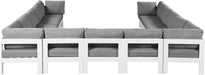 Nizuc - Outdoor Patio 13 Piece Modular Sectional With White Frame - Simple Home Plus
