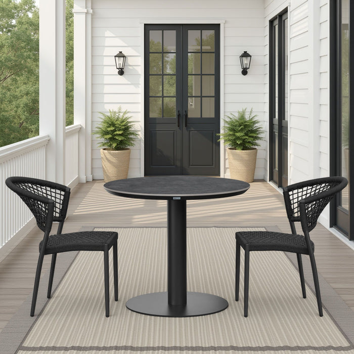 Clarke - 3-Piece Outdoor Bar Set - Black