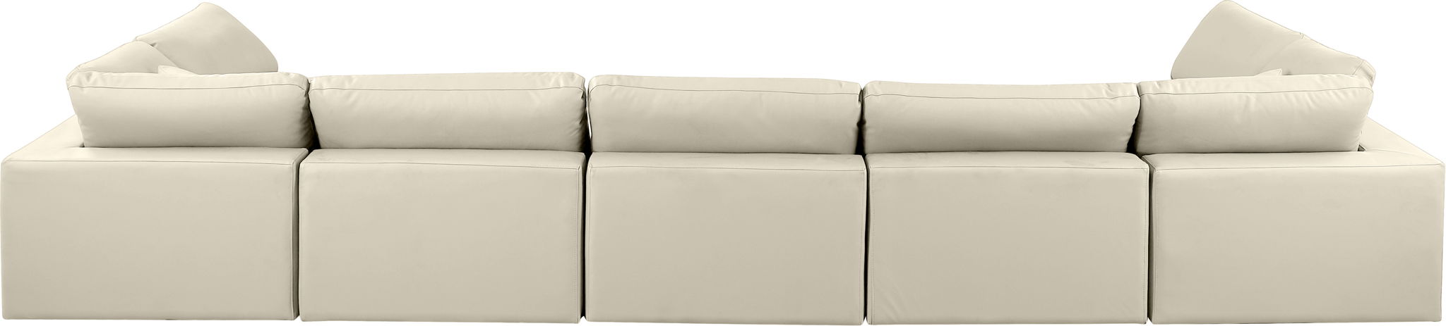 Comfy - 7 Piece Faux Leather Modular Armless Sectional - Simple Home Plus