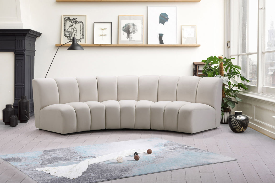 Infinity - 3 Piece Velvet Modular Sectional - Simple Home Plus