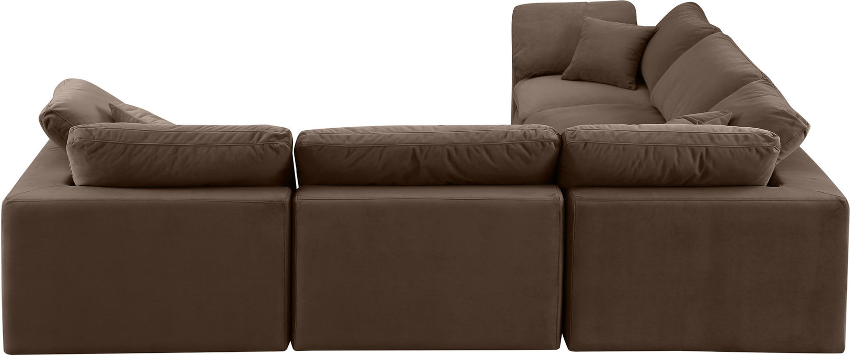 Comfy - 5 Piece Velvet Modular Corner Sectional - Simple Home Plus