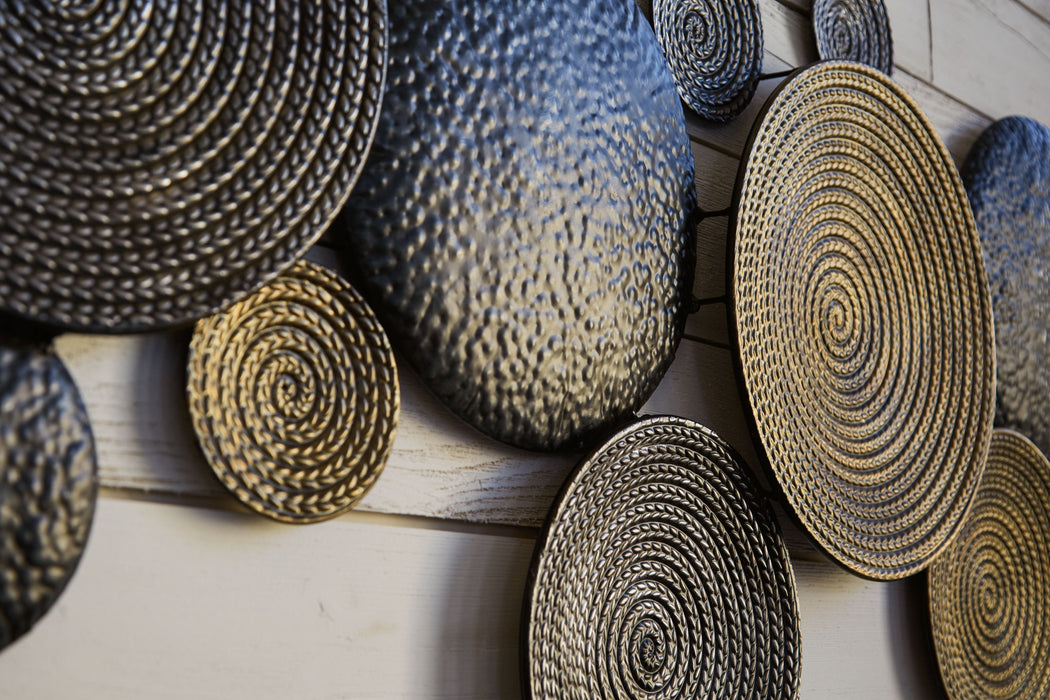 Emsley - Metallic / Black / Gray - Wall Decor - Simple Home Plus