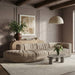 Rummi - Velvet Performance Fabric Upholstered 4 Piece Modular Sectional With Reverse Corner Chair - Simple Home Plus