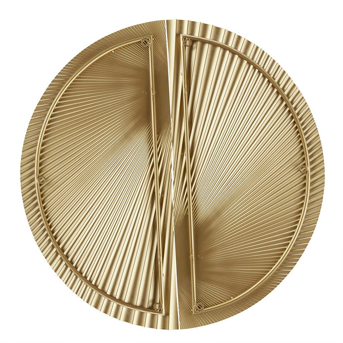 Radiant - Half Moon 2 Piece Metal Wall Decor Set - Gold - Simple Home Plus