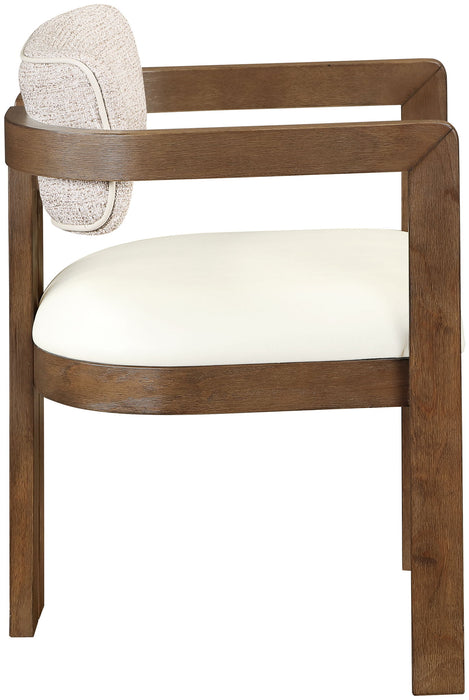 Ravina - Upholstered Dining Chair With Stained Brown Base (Set of 2) - Simple Home Plus