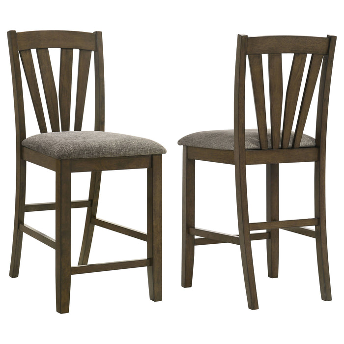 Canfield - Counter Height Dining Side Chair (Set of 2) - Brown - Simple Home Plus