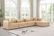Cube - 5 Piece Modular Sectional With Chaise - Tan - Simple Home Plus