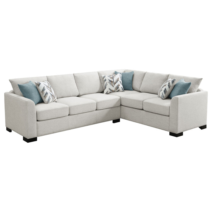 Ashford - Chenille Upholstered Sleeper Sectional Sofa - Greige - Simple Home Plus