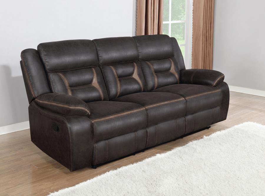 Greer - Upholstered Motion Reclining Sofa - Simple Home Plus
