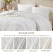 Mia - 2 Piece Twin/Twin Long Comforter Set - White - Simple Home Plus
