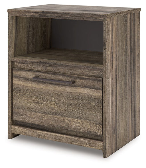 Elbrim - Brown - One Drawer Night Stand - Simple Home Plus