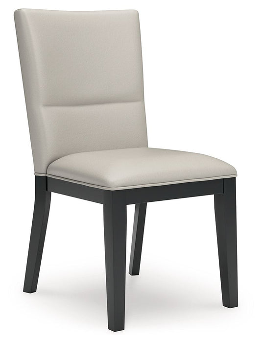 Glinari - Taupe / Black - Dining Upholstered Side Chair (Set of 2) - Simple Home Plus