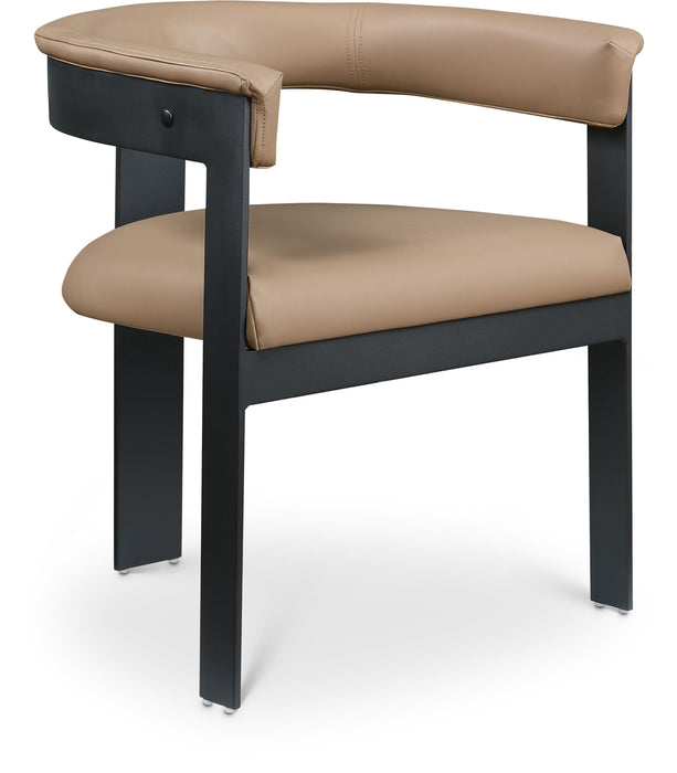 Romeo - Faux Leather Dining Chair With Black Base (Set of 2) - Simple Home Plus