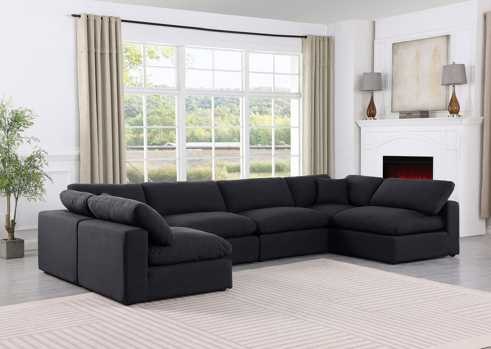 Comfy - 6 Piece Linen Modular Armless Sectional - Simple Home Plus