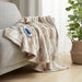 Zuri - Oversized Faux Fur Heated Throw - Sand - Simple Home Plus