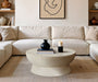 Avaya - Concrete And Fiberglass Indoor / Outdoor Coffee Table - Cream - Simple Home Plus