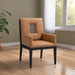 Gwendolyn - Faux Leather Dining Arm Chair With Black Frame - Simple Home Plus