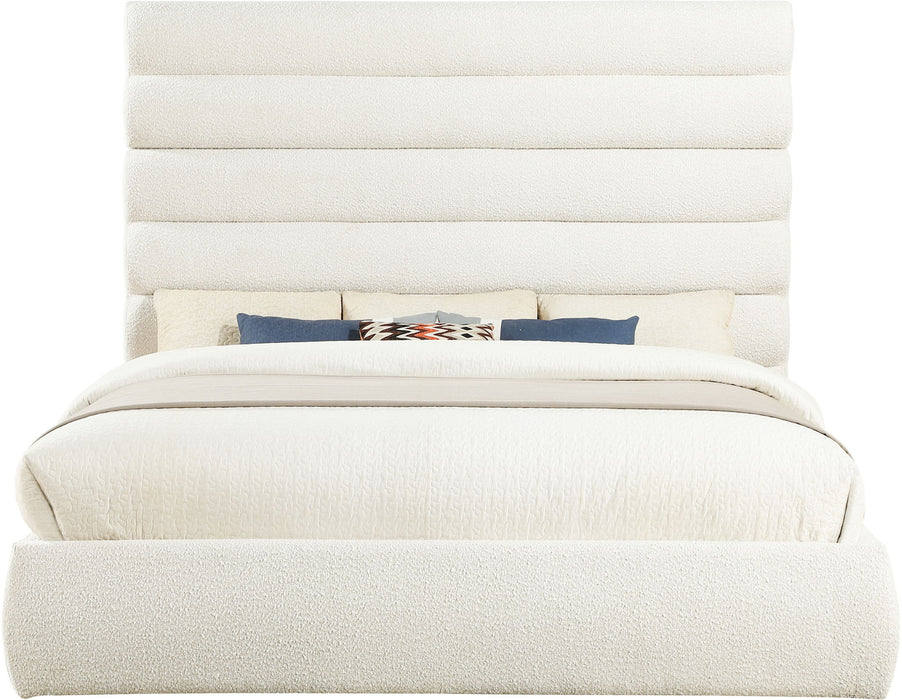 Adam - Boucle Fabric Bed With 70.5" Headboard - Simple Home Plus
