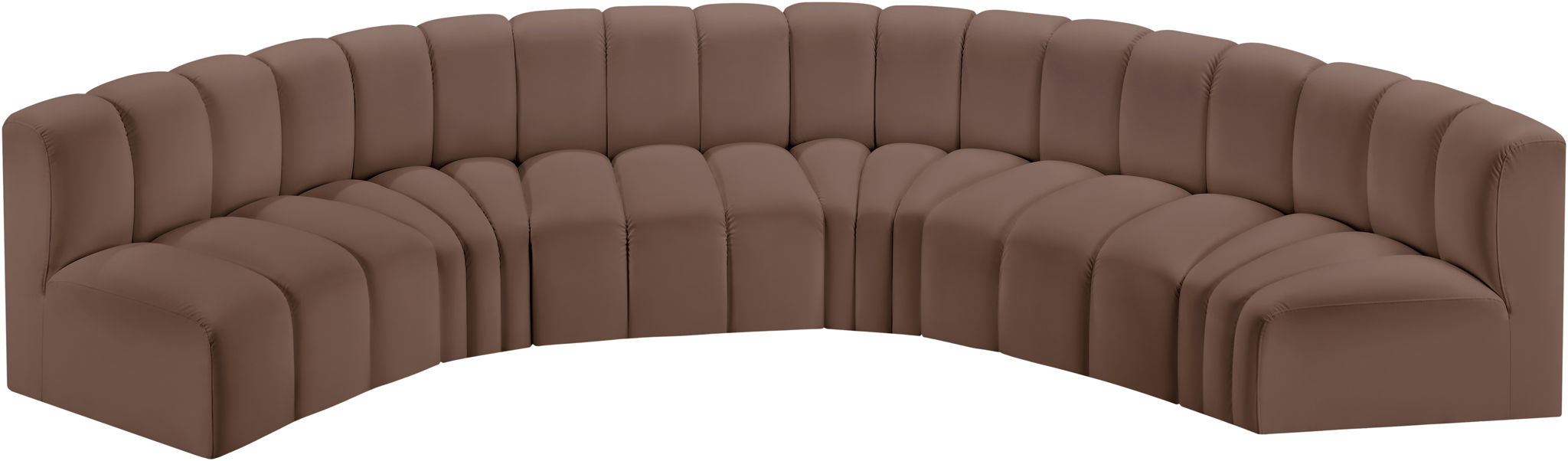 Arc - Faux Leather 6 Piece U-Shaped Modular Sofa - Simple Home Plus