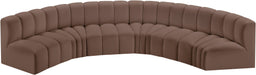 Arc - Faux Leather 6 Piece U-Shaped Modular Sofa - Simple Home Plus