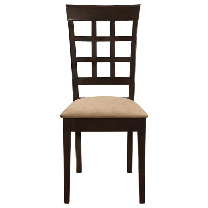 Gabriel - Lattice Back Side Chairs (Set of 2) - Cappuccino - Simple Home Plus