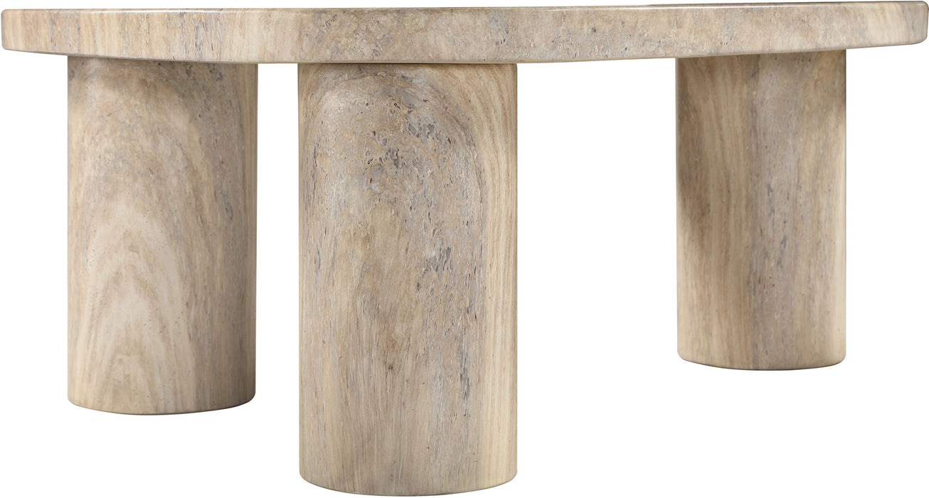 Teramo - Traverine Concrete Indoor/Outdoor Coffee Table - Simple Home Plus