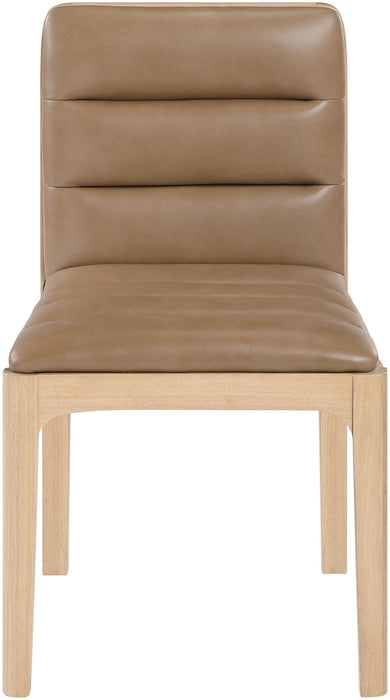 Ellis - Vegan Leather Upholstered Dining Chair (Set of 2) - Tan / Natural - Simple Home Plus