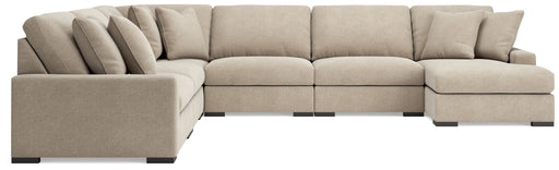 Calden - 6-Piece Sectional With RAF Corner Chaise - Oatmeal - Simple Home Plus