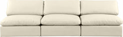 Comfy - Faux Leather Modular Armless Sofa 3 Seats - Simple Home Plus