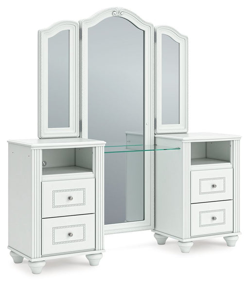 Kozlani - Vanity With Mirror - White - Simple Home Plus