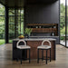 Conrad - Linen Counter Stool With Black Legs - Simple Home Plus