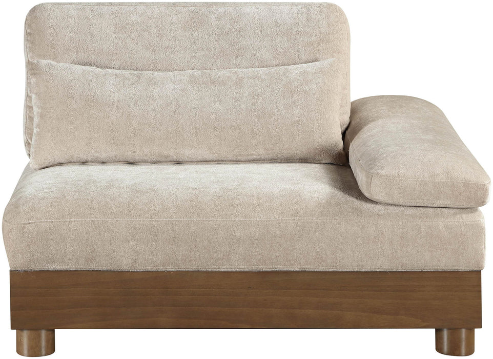 Turin - Fabric Upholstered Modular Arm Chair - Taupe - Simple Home Plus