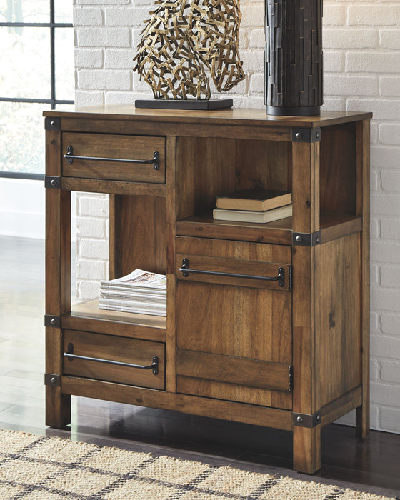 Roybeck - Light Brown / Bronze - Accent Cabinet - Simple Home Plus