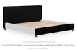 Zuraleus - King/California King Upholstered Headboard/Footboard/Roll Slats - Black - Simple Home Plus