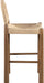 Bohemia - Woven Seagrass Cord And Solid Wood Counter Stool - Beige - Simple Home Plus