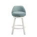 Erika - Modern Transitional Swivel Wood Counter Height Kitchen Bar Stool - Simple Home Plus