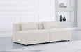 Cube - Linen Modular 2 Seat Armless Sofa - Simple Home Plus