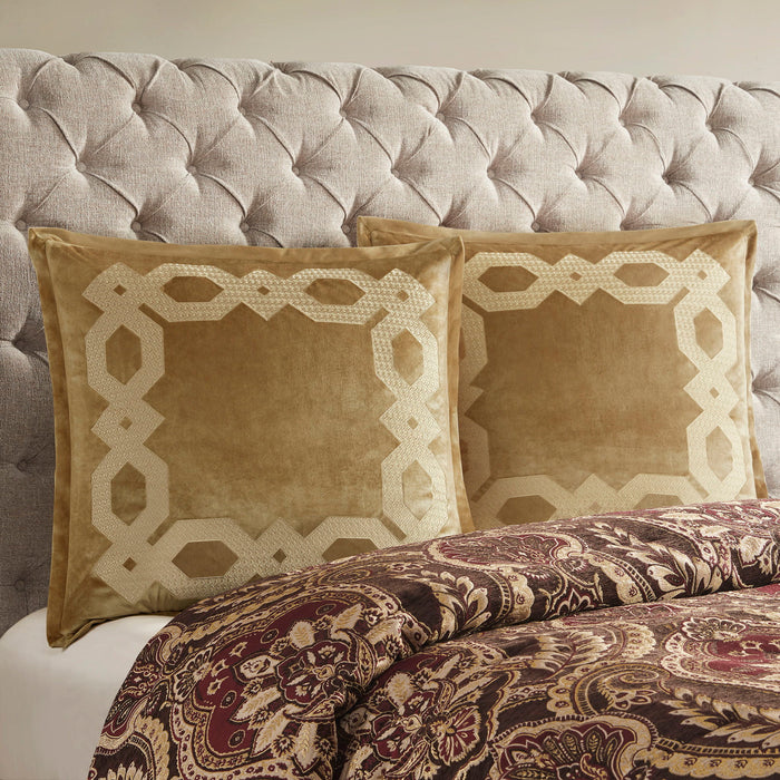 Clermont - European Pillow Sham - Gold - Simple Home Plus