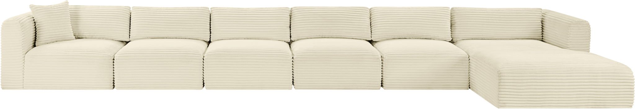 Shaggy - 6 Piece Modular Sectional With Chaise - Simple Home Plus