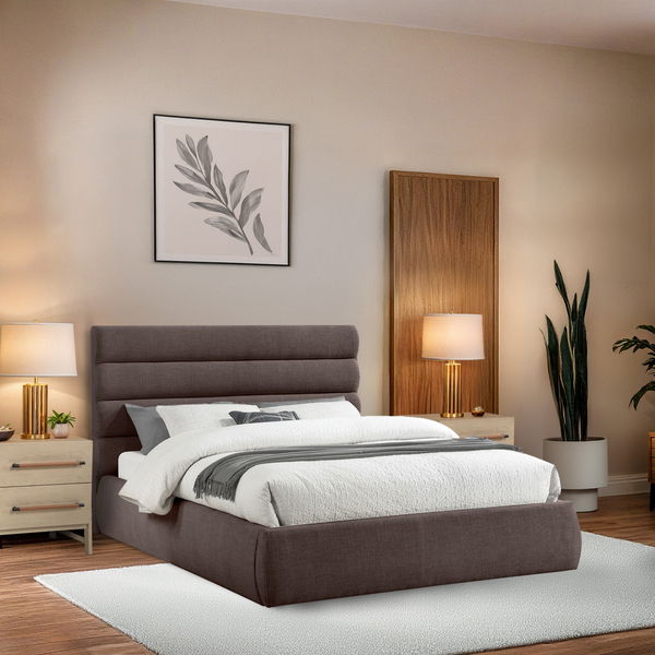 Adam - Linen Fabric Bed With 52" Headboard
